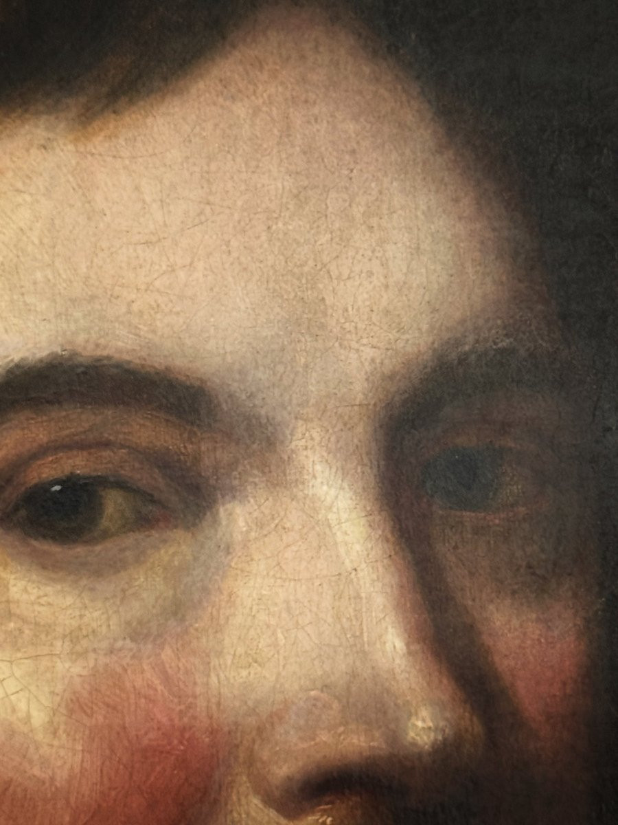 Portrait en buste d'un gentilhomme, dans le goût d'Antoine van Dyck (1599-1641)-photo-1