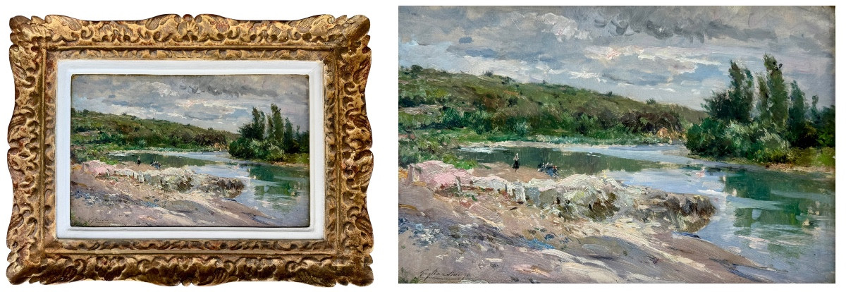 Lavandières à la rivière en Auvergne ( 1890), Julien Gustave Gagliardini (1846 - 1927)-photo-2