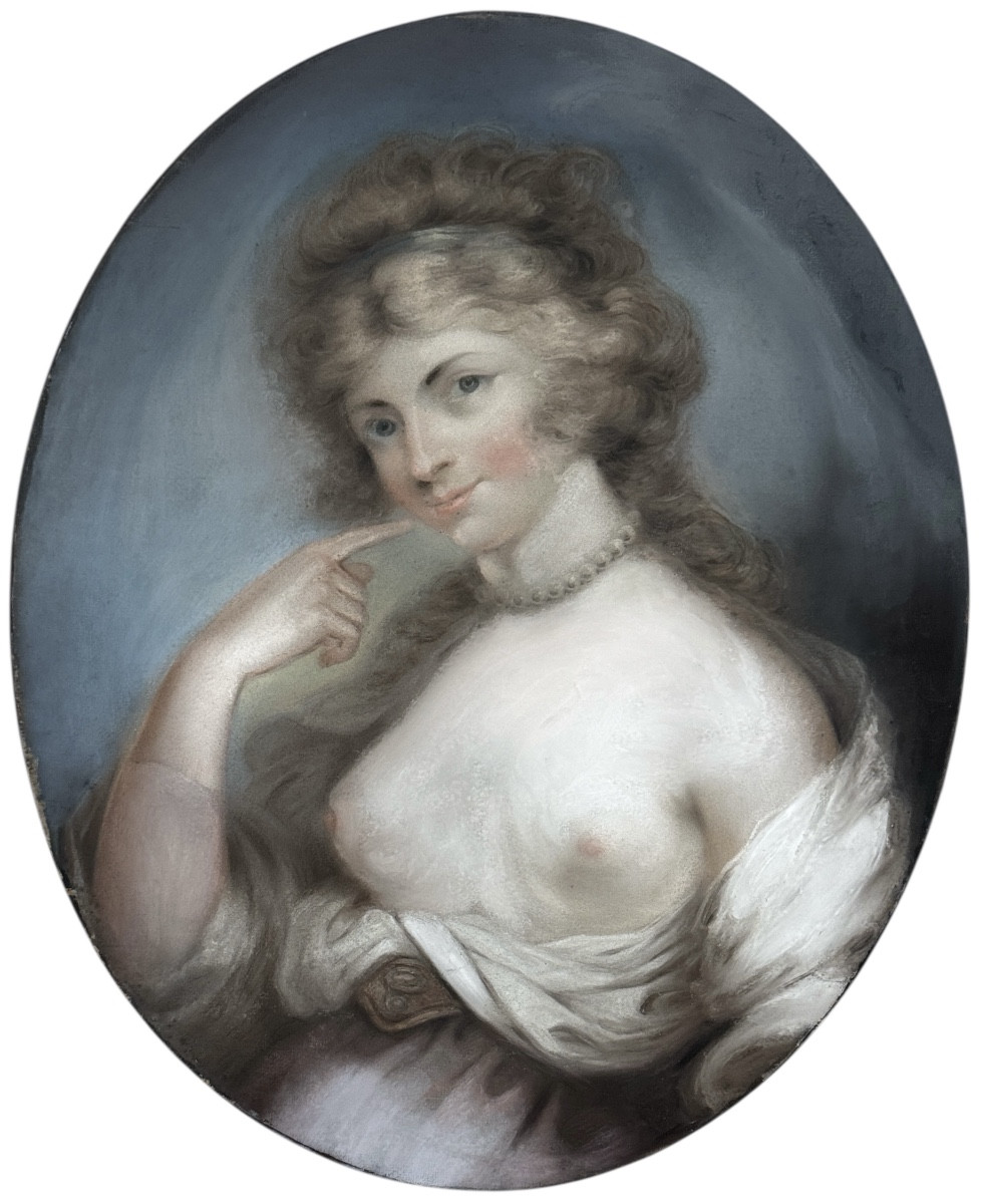 An Early  19th Century French School Oval Portrait Of An Attractive Young Woman-photo-2