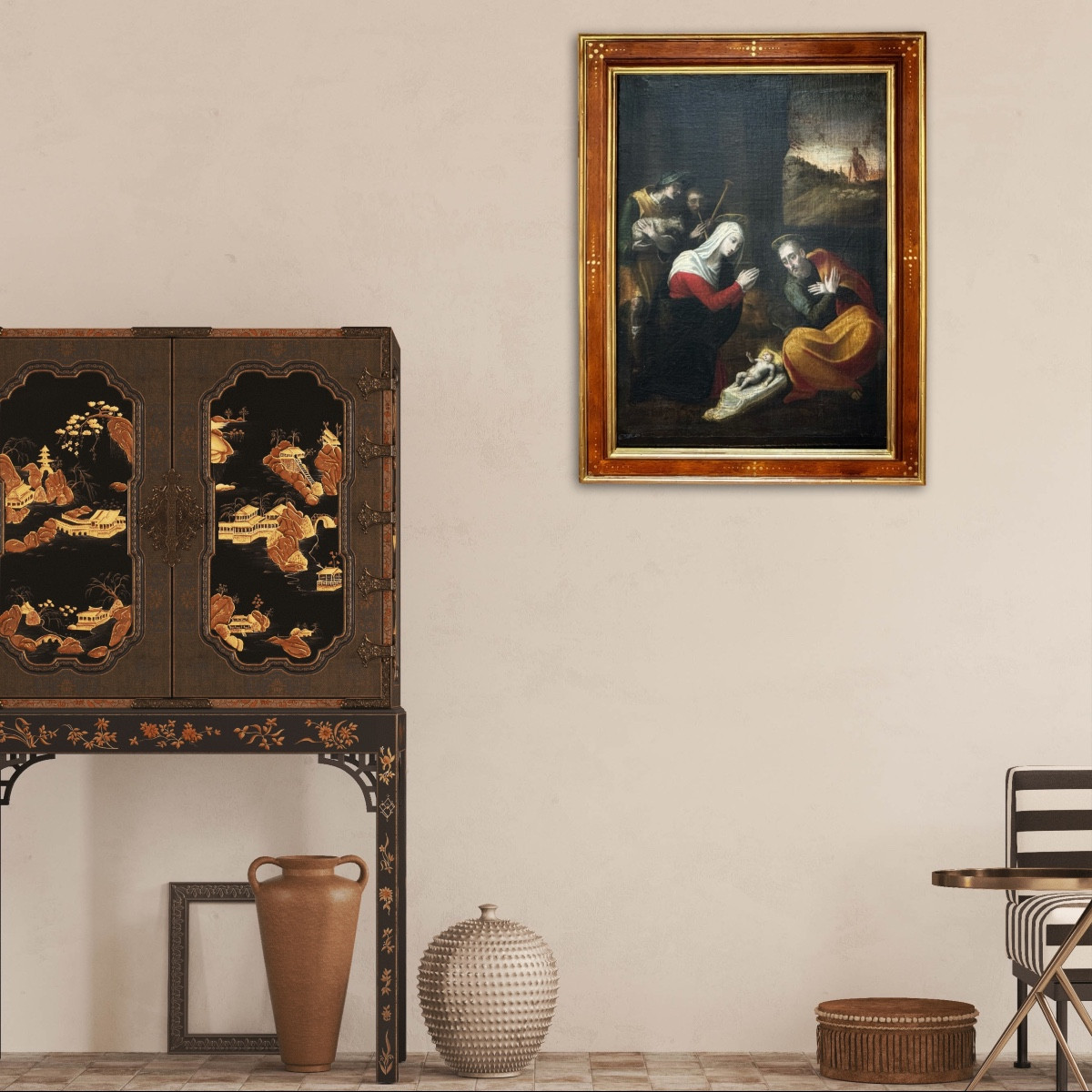 Adoration Of The Shepherds, Follower Of Scipione Pulzone (1544 – 1598)-photo-4