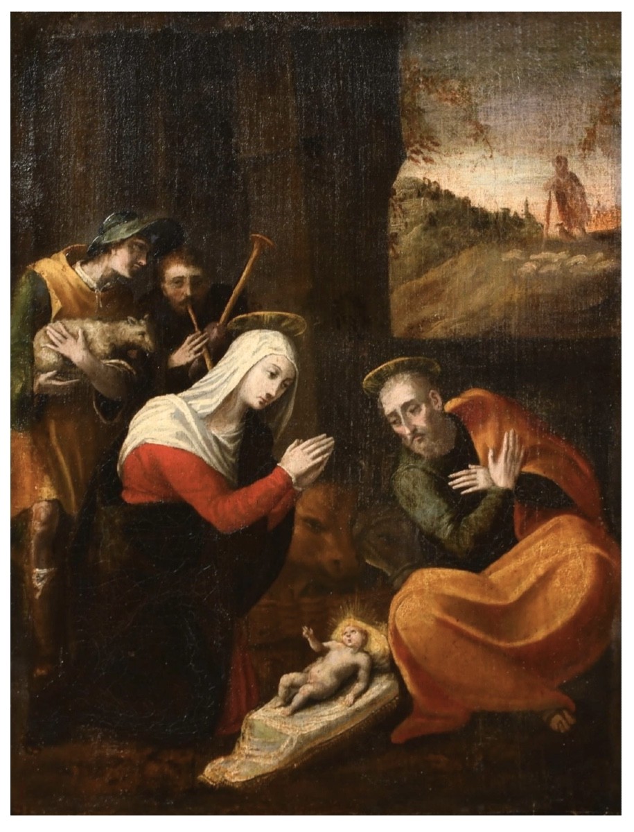 Adoration Of The Shepherds, Follower Of Scipione Pulzone (1544 – 1598)-photo-2