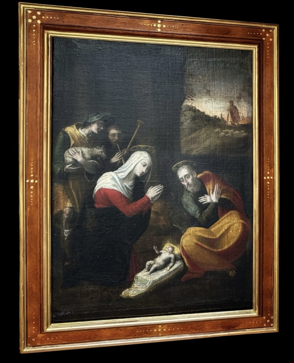 Adoration Of The Shepherds, Follower Of Scipione Pulzone (1544 – 1598)-photo-3