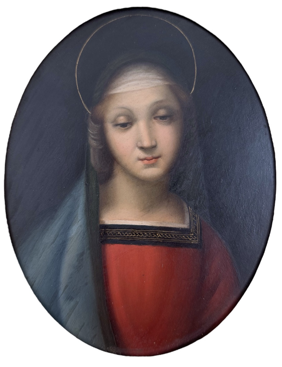 The Madonna After Raphael, XIX - Italian School After Raffaello Sanzio Da Urbino-photo-2