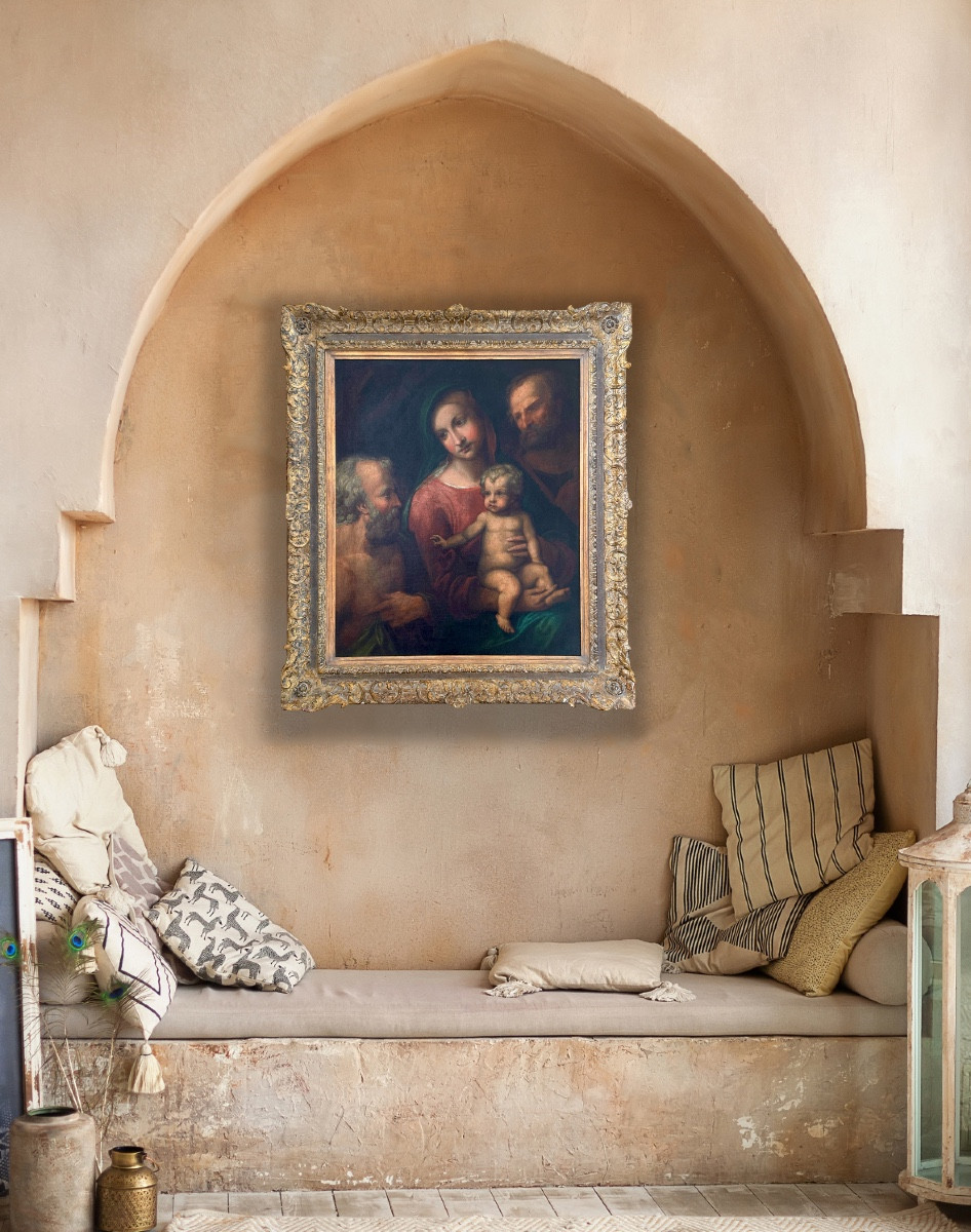 The Holy Family With Saint Jerome, After Correggio (antonio Allegri, C. 1489-1534)-photo-3