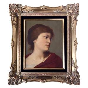 Portrait d'une jeune femme par Gabriel Cornelius Ritter Von Max (1840-1915)