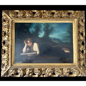 Sainte Marie-madeleine Lisant (madeleine Couchée), d'Après Antonio Allegri Correggio 1489-1534
