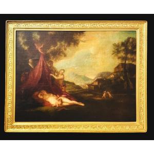 Vénus endormie, avec des satyres et des amours, disciple de Francesco Albani (1578-1660)