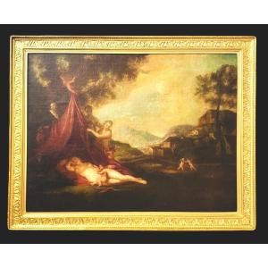 Vénus endormie, avec des satyres et des amours, disciple de Francesco Albani (1578-1660)