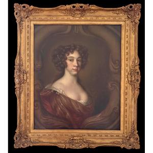Portrait de dame, école britannique du XVIIe siècle
