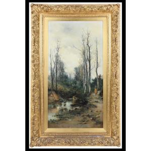 Lady Walking In The Woods, Professor Karl Heffner (1849-1925)