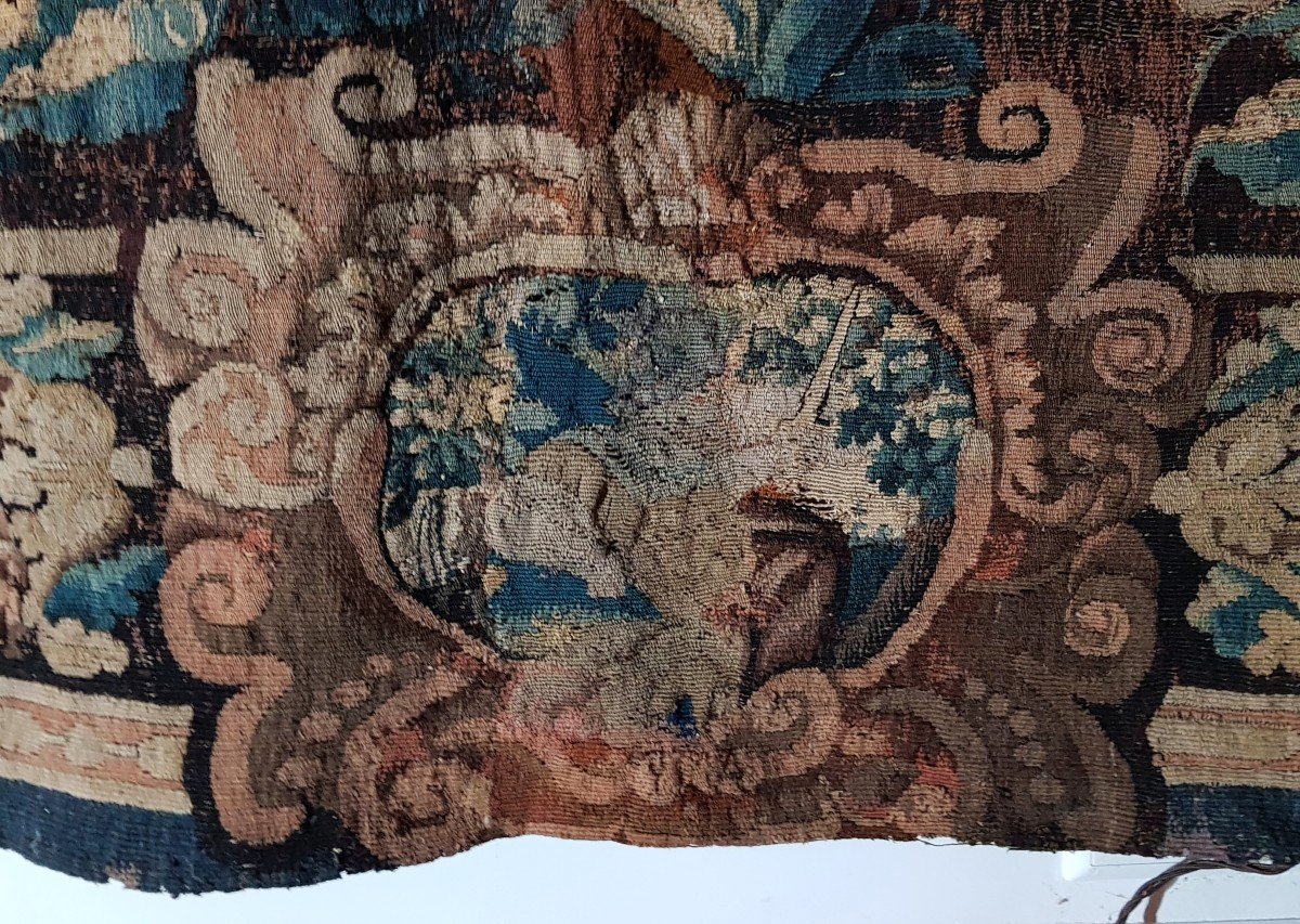 17th Century Audenarde Tapestry With Mythological Or Biblical Scene-photo-1
