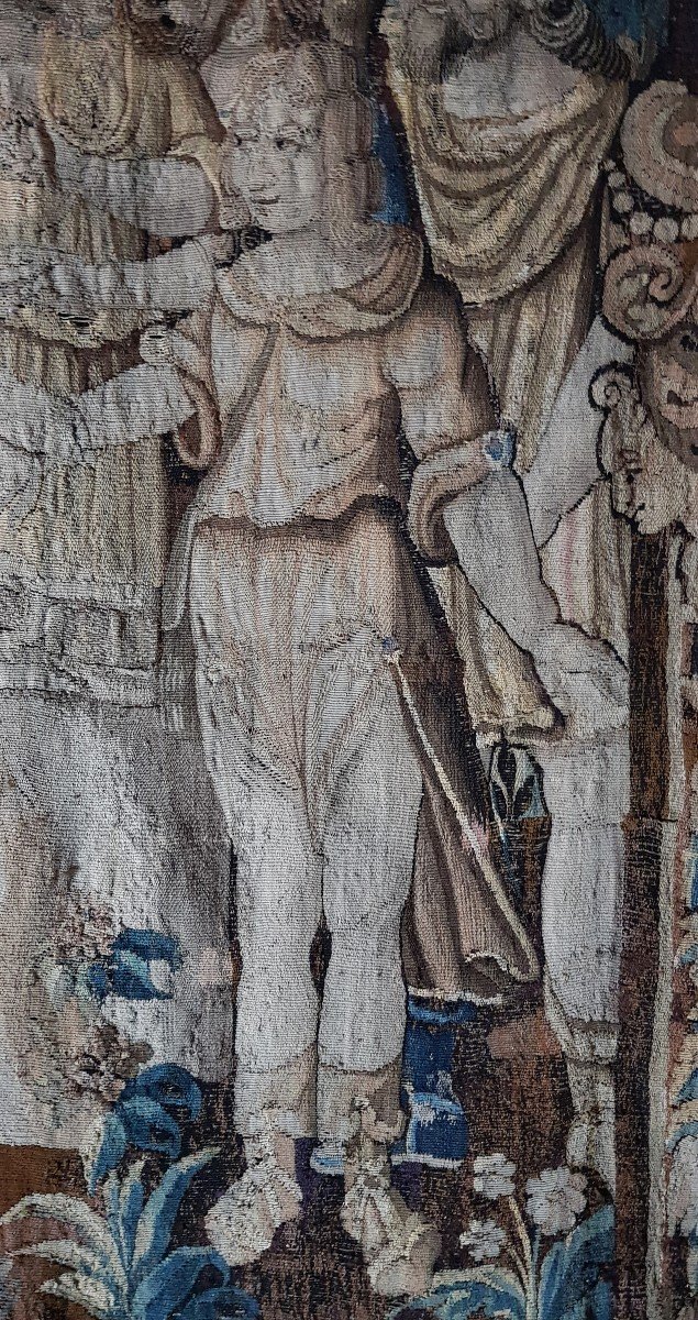 17th Century Audenarde Tapestry With Mythological Or Biblical Scene-photo-3