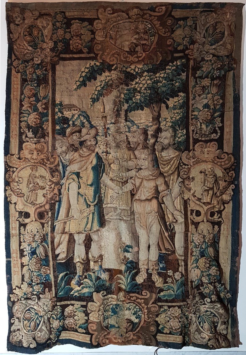 17th Century Audenarde Tapestry With Mythological Or Biblical Scene