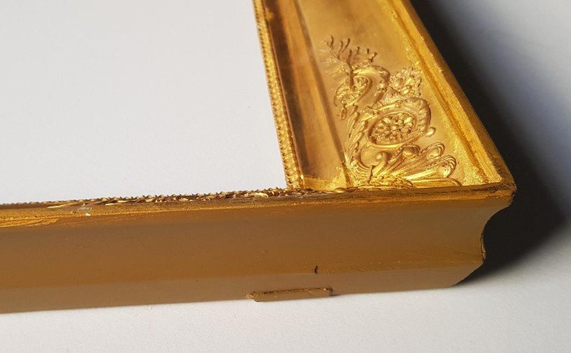 Très Beau Cadre d'époque Empire, Vers 1820, Dimensions De La Vue : 29 X 37 Cm -photo-3