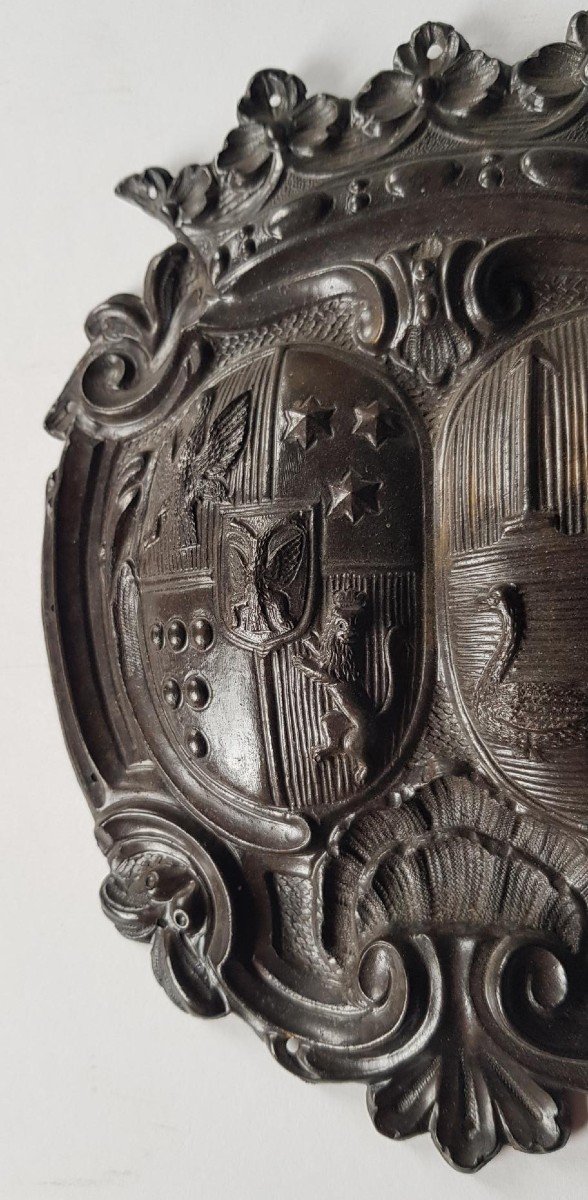 Piece Héraldique En Laiton Ou En Bronze, 18e Ou 19e Siècle ? P-photo-2