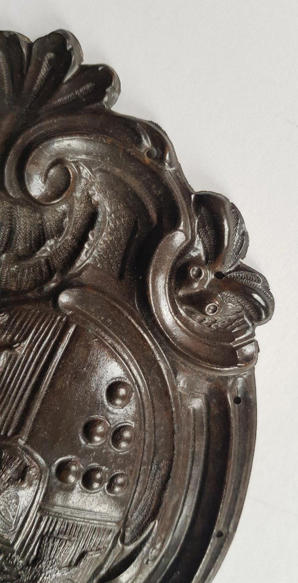 Piece Héraldique En Laiton Ou En Bronze, 18e Ou 19e Siècle ? P-photo-2