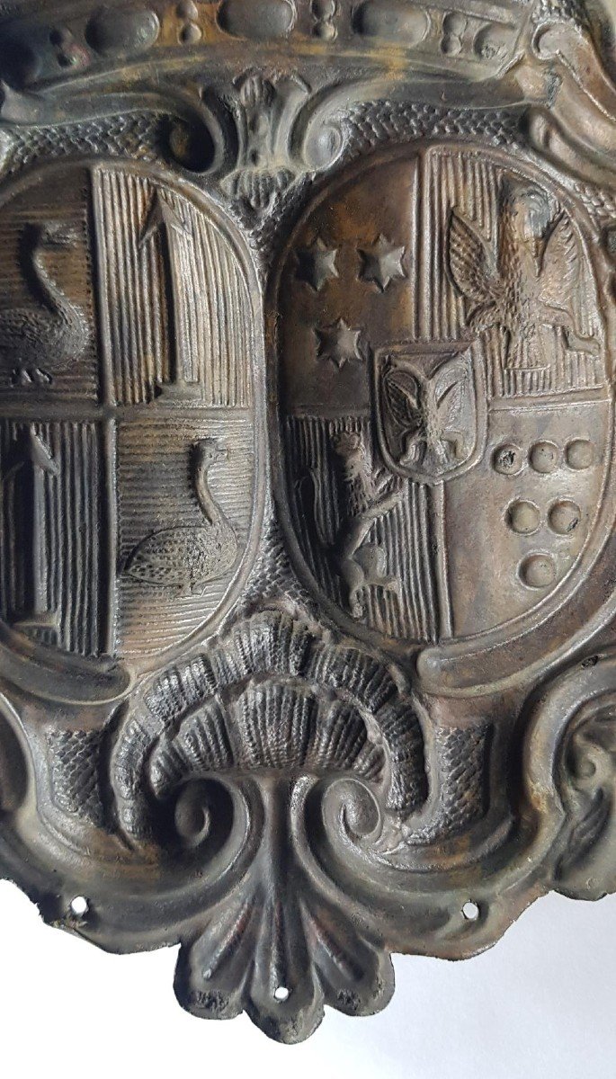 Piece Héraldique En Laiton Ou En Bronze, 18e Ou 19e Siècle ? P-photo-7