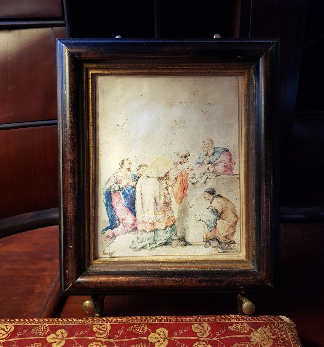 Old Master Drawing By Leonaert Bramer (delft 1596 - 1674 Delft) The Circumcision Of Christ-photo-1