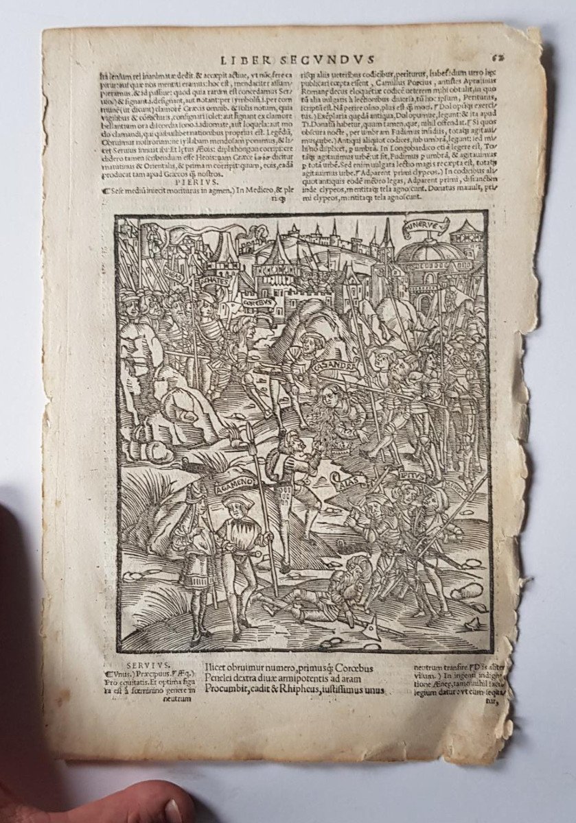 Anonymous Engraver From Strasbourg, Active Around 1500 Agamemnon And Casandra Woodcut-photo-1