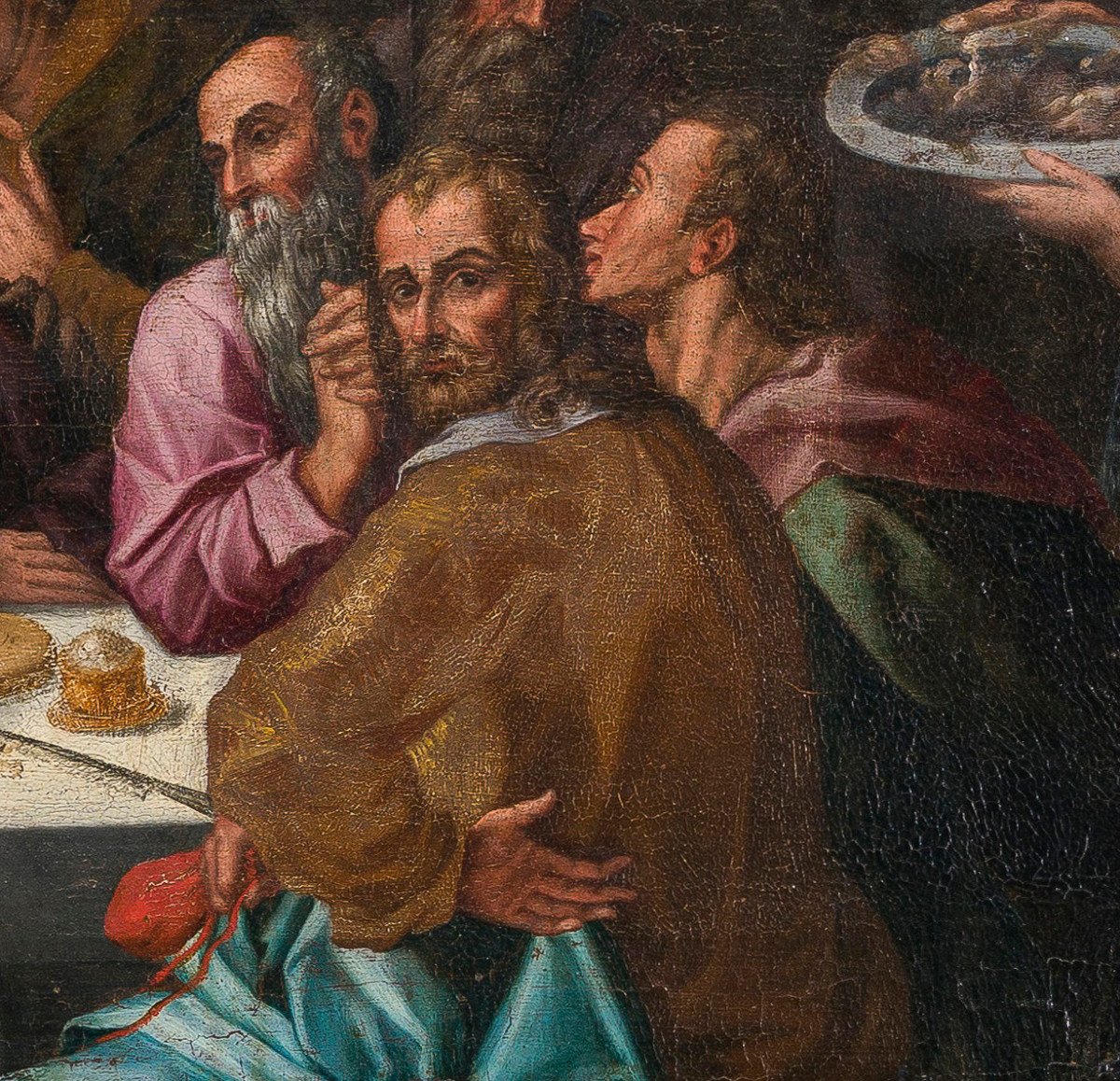 Superbe Peinture d'Un Maître Ancien De l'école Italienne Du 16e Siècle Circa 1580-photo-2