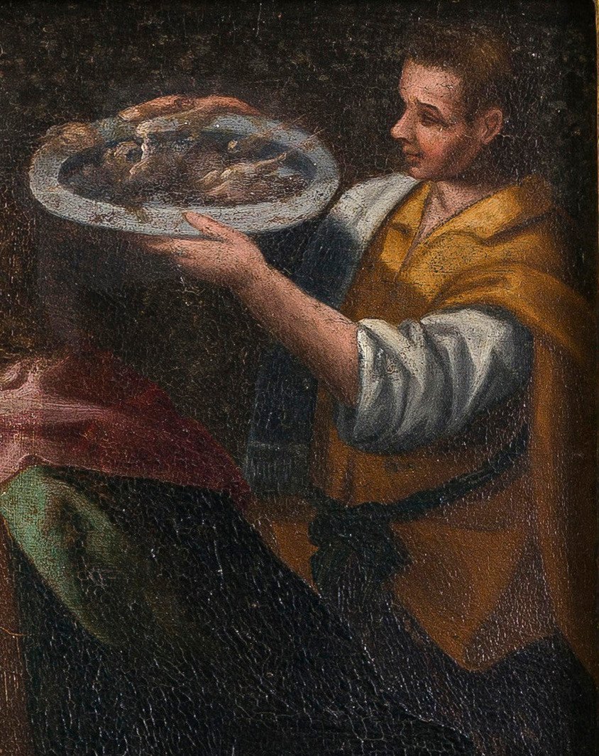 Superbe Peinture d'Un Maître Ancien De l'école Italienne Du 16e Siècle Circa 1580-photo-3