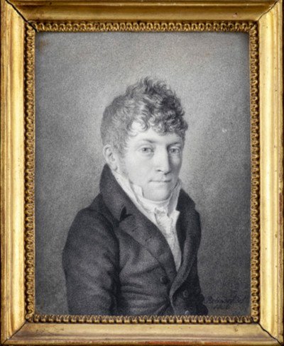 19th Century Drawing By Albert Christoph Reindel (1784-1853) Portrait Of A Young Man Dated 1806-photo-2