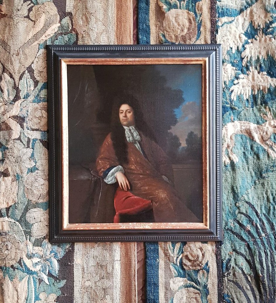 Peinture Ancienne XVIIe Par Reinier De La Haye (c.1640-après 1695) Portrait d'Un Gentilhomme -photo-1
