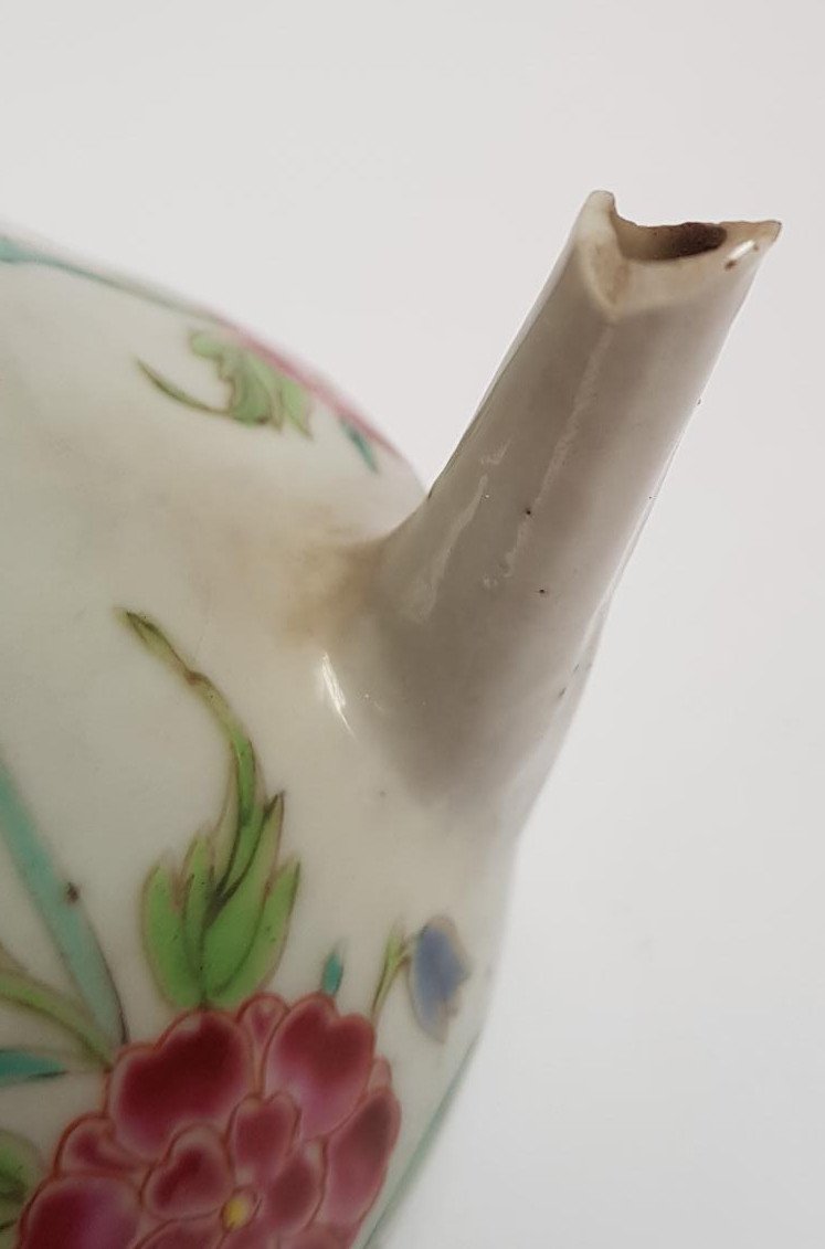 Théière En Porcelaine Chinoise Famille Rose Qianlong Du XVIIIe Siècle  -photo-4