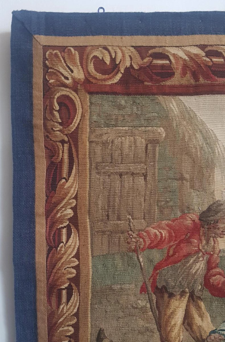18th Century “picture” Tapestry After David Teniers 86 X 72 Cm-photo-3