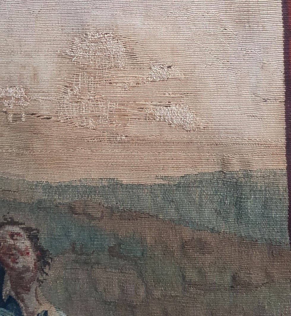 18th Century “picture” Tapestry After David Teniers 86 X 72 Cm-photo-6