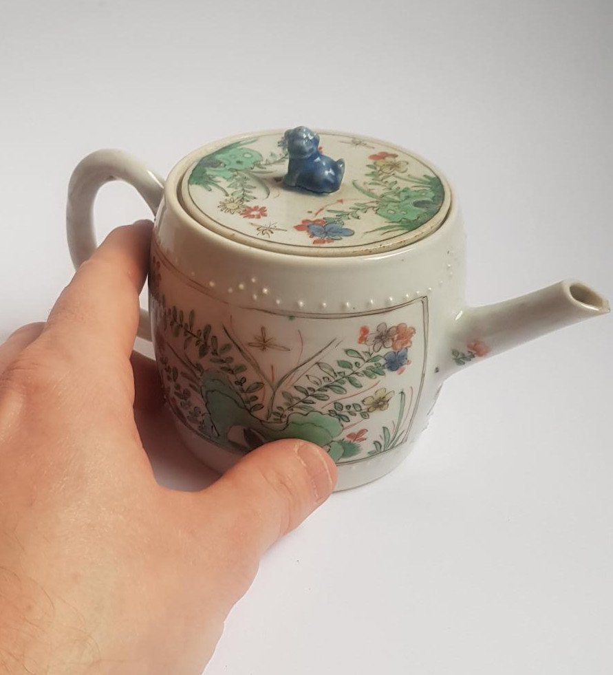 Théière En Porcelaine Chinoise Famille Verte Kangxi c.1700 Du 18e Siècle  -photo-8