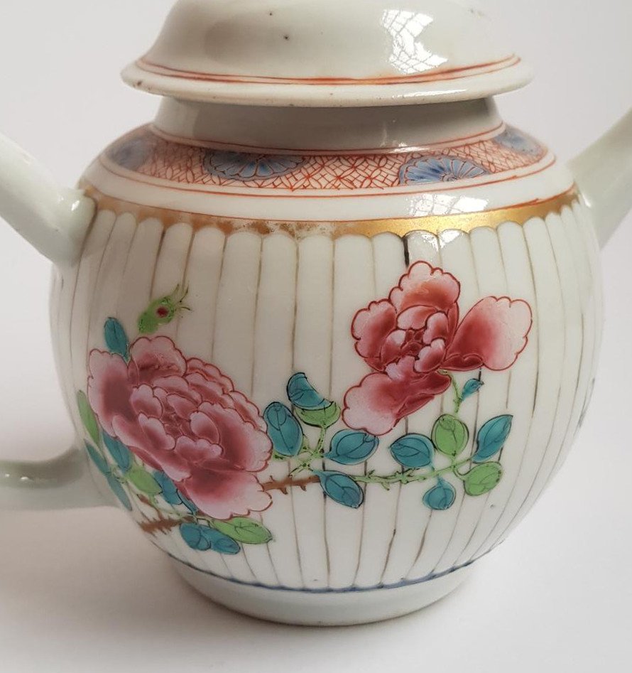Théière En Porcelaine Chinoise Famille Rose Qianlong Du XVIIIe Siècle -photo-2
