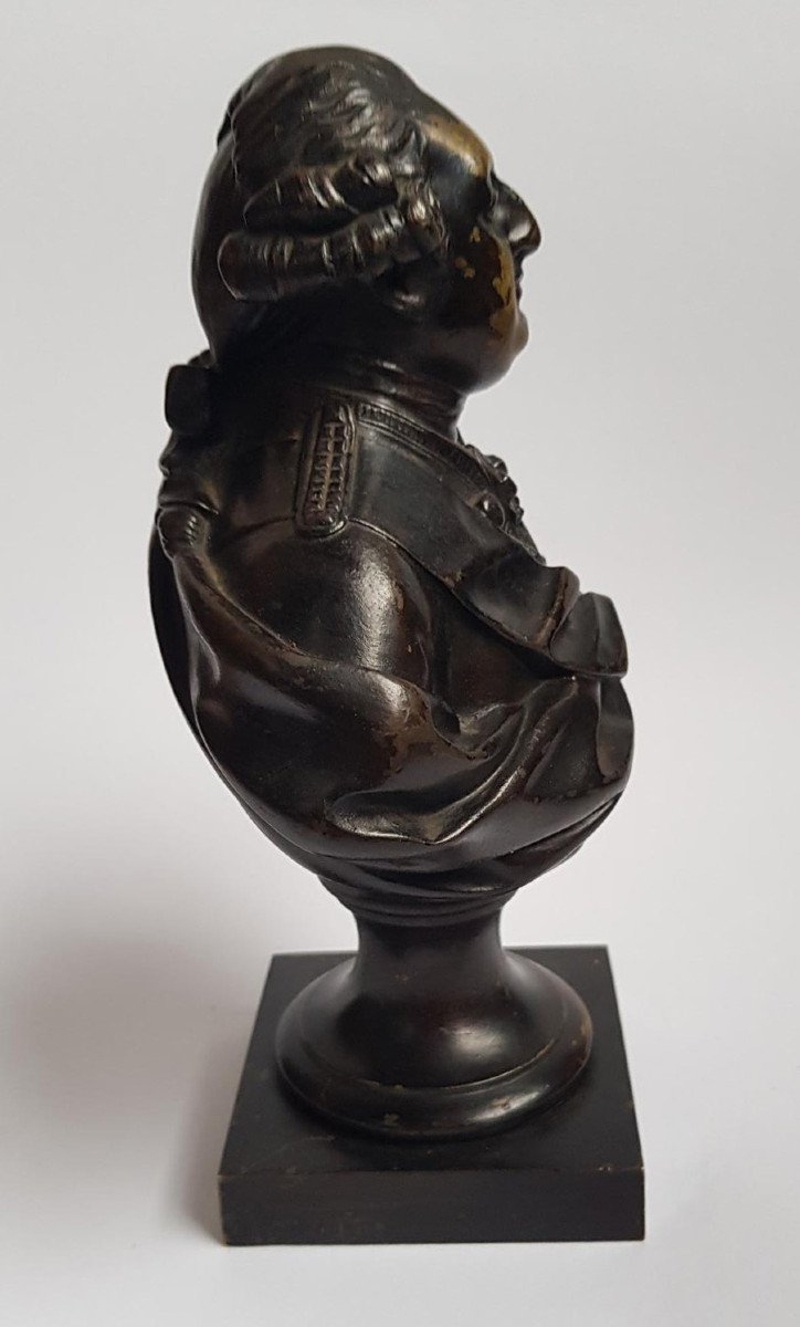 Bronze Bust Of King Louis XVI, Late 18th Or Early 19th Century, Height 21.5 Cm-photo-4