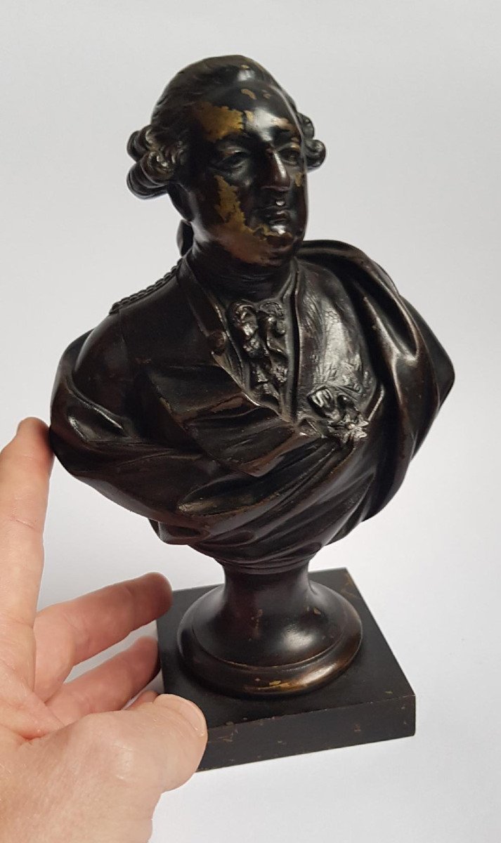 Bronze Bust Of King Louis XVI, Late 18th Or Early 19th Century, Height 21.5 Cm-photo-8
