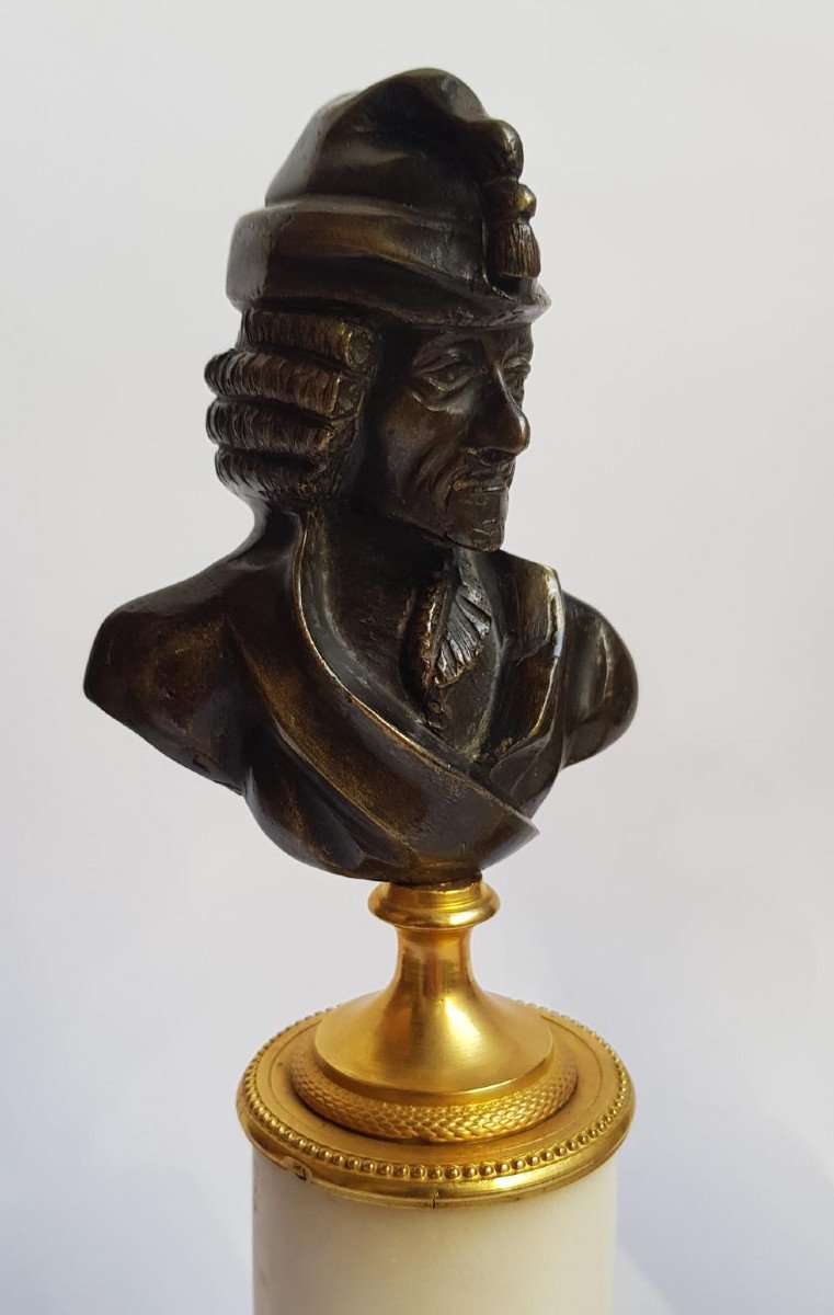 Paire De Bustes En Bronze Et Marbre: Voltaire Et Rousseau, XVIIIe Siècle Français Vers 1770 -photo-5