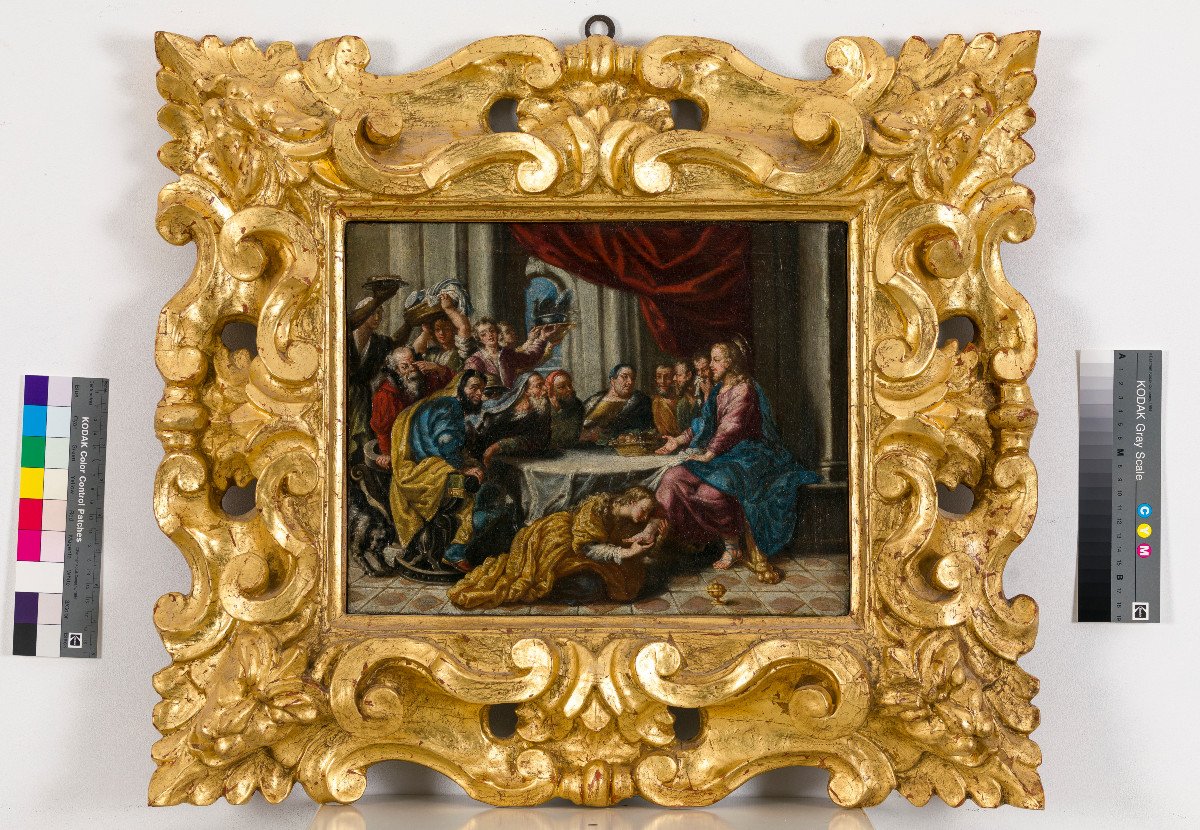 Peinture école Italienne Du XVIIIe Siècle - Marie-madeleine Lavant Les Pieds Du Christ -photo-2