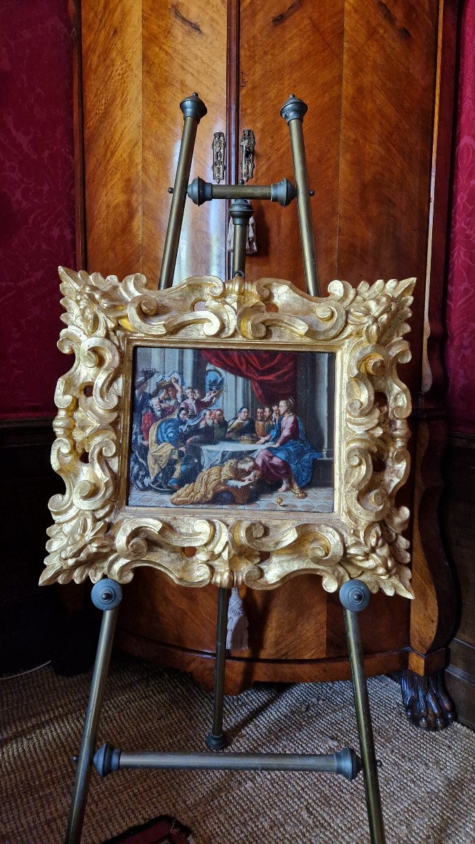 Peinture école Italienne Du XVIIIe Siècle - Marie-madeleine Lavant Les Pieds Du Christ -photo-3