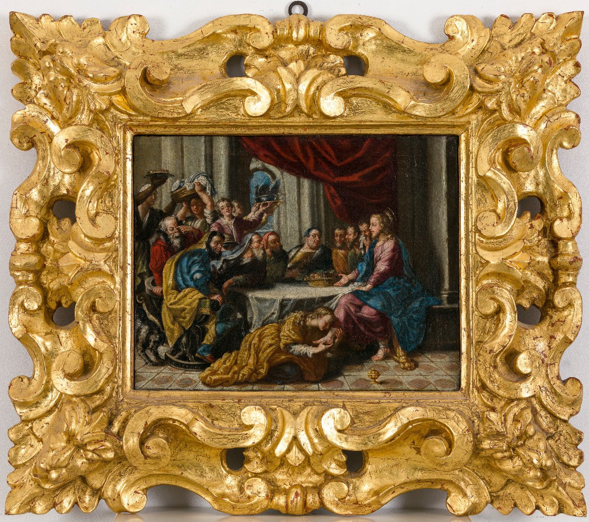 Peinture école Italienne Du XVIIIe Siècle - Marie-madeleine Lavant Les Pieds Du Christ 