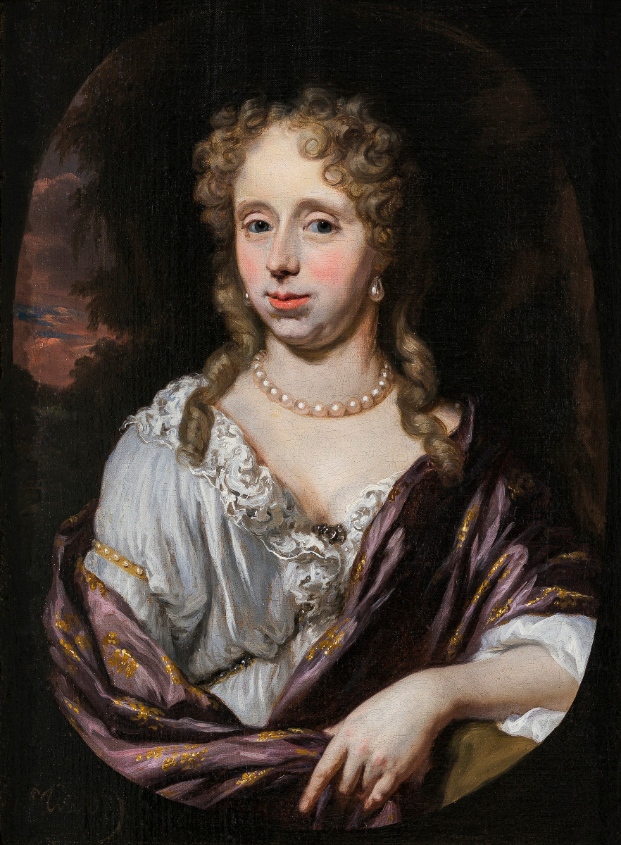 17th C Dutch Old Master Painting By Nicolaes Maes (dordrecht 1634–1693) Portrait Of A Lady  -photo-2