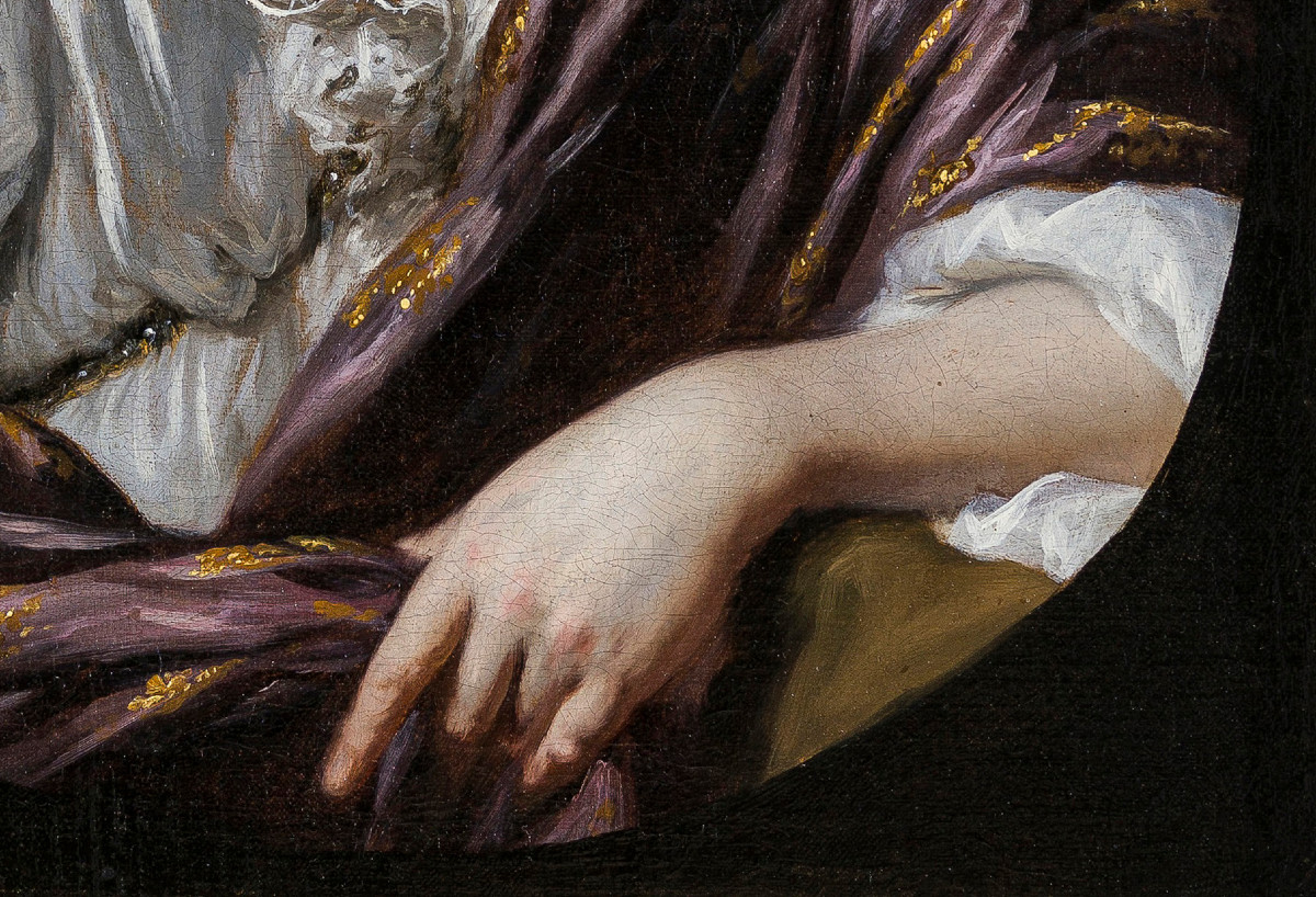 17th C Dutch Old Master Painting By Nicolaes Maes (dordrecht 1634–1693) Portrait Of A Lady  -photo-3