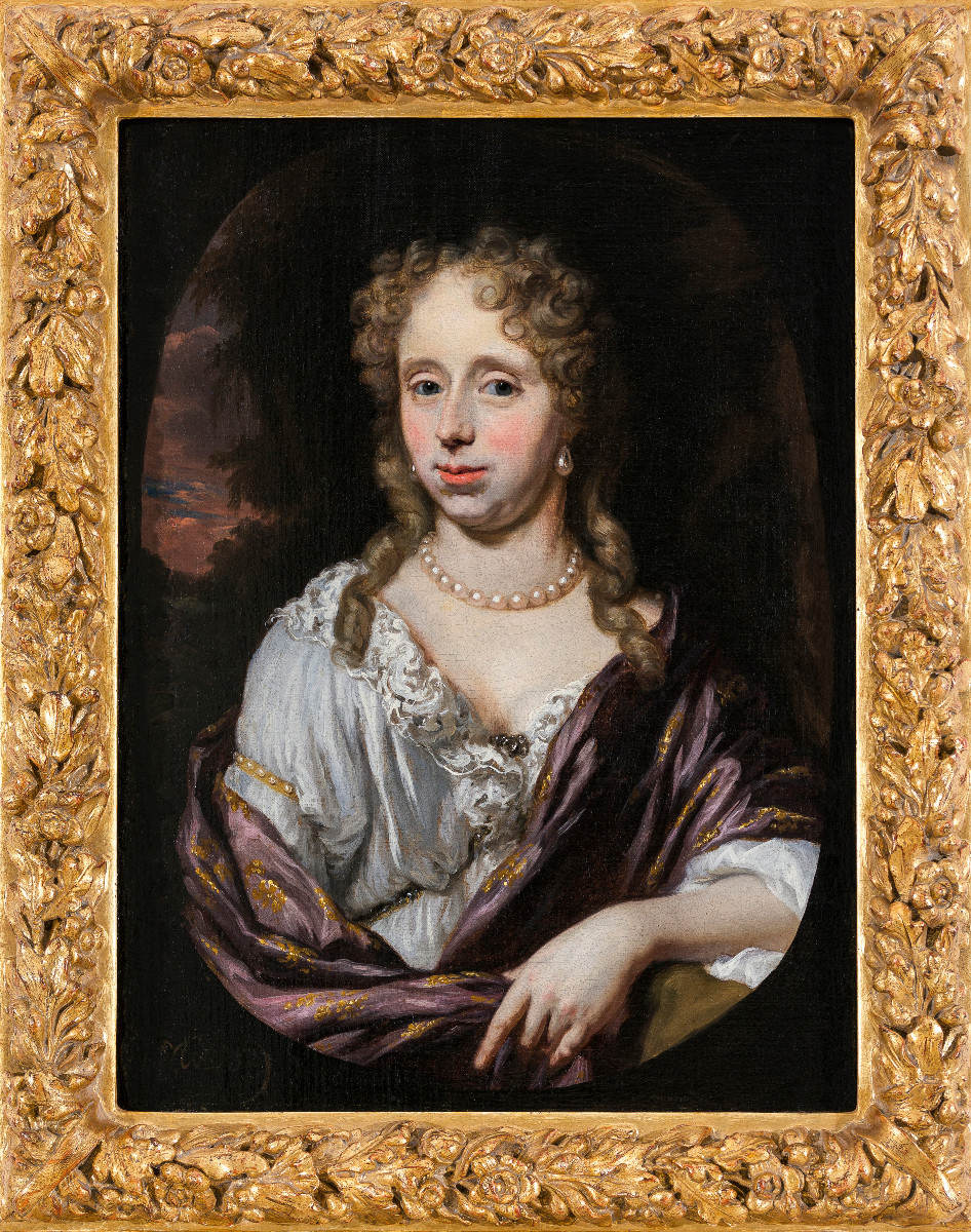17th C Dutch Old Master Painting By Nicolaes Maes (dordrecht 1634–1693) Portrait Of A Lady  