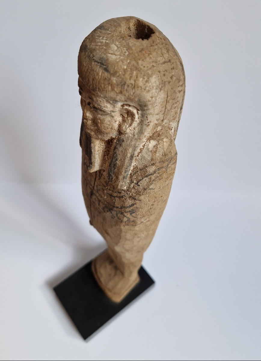 Statuette Of Ptah-sokar-osiris, Egypt, Late Period/ptolemaic Period, 663-31 Bc Stuccoed Wood-photo-3