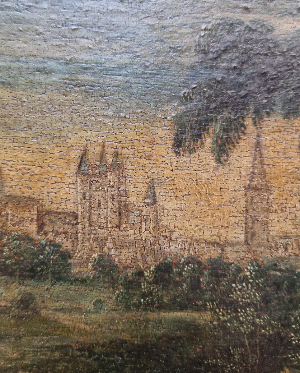 Flemish School Late 16th Century, C.1580 - Madonna And Child In A Landscape-photo-3