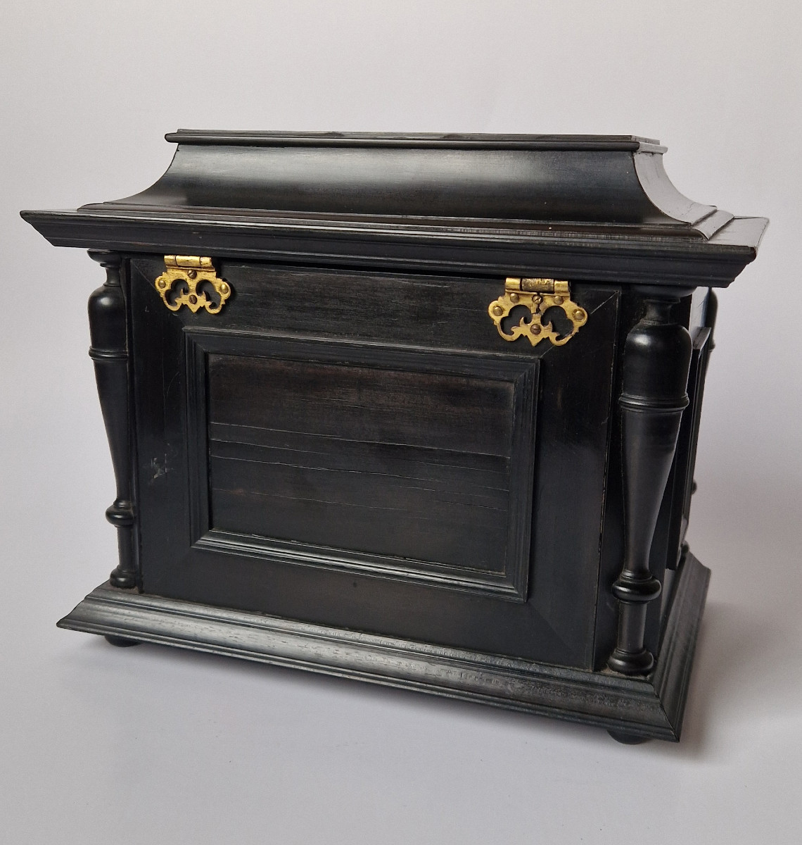 Ebony Table Cabinet With Silver Foil Interior, Antwerp, 17th Century, Circa 1650-photo-7