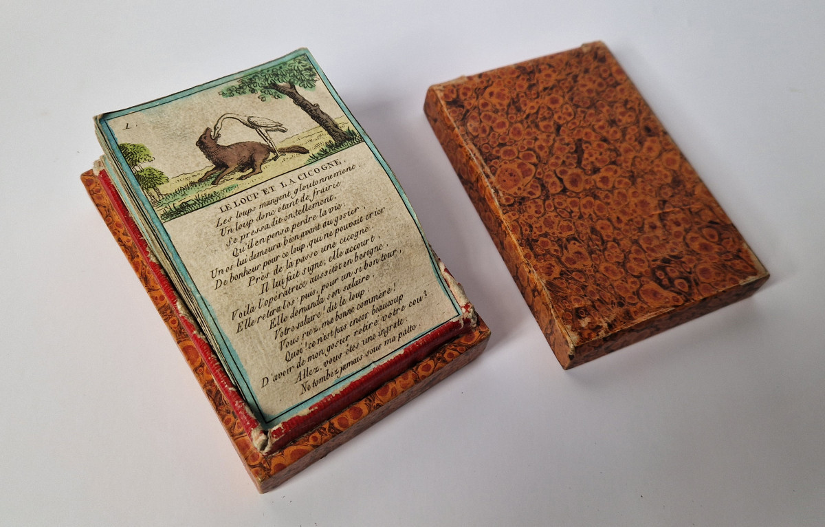 Fables choisies de La Fontaine, Paris, vers 1820  Très rare jeu complet de 25 cartes-photo-6