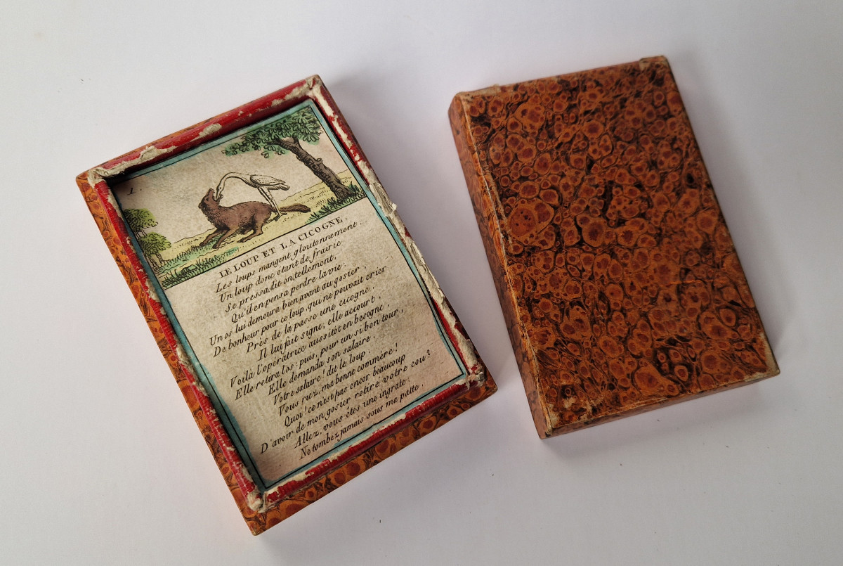 Fables choisies de La Fontaine, Paris, vers 1820  Très rare jeu complet de 25 cartes-photo-7