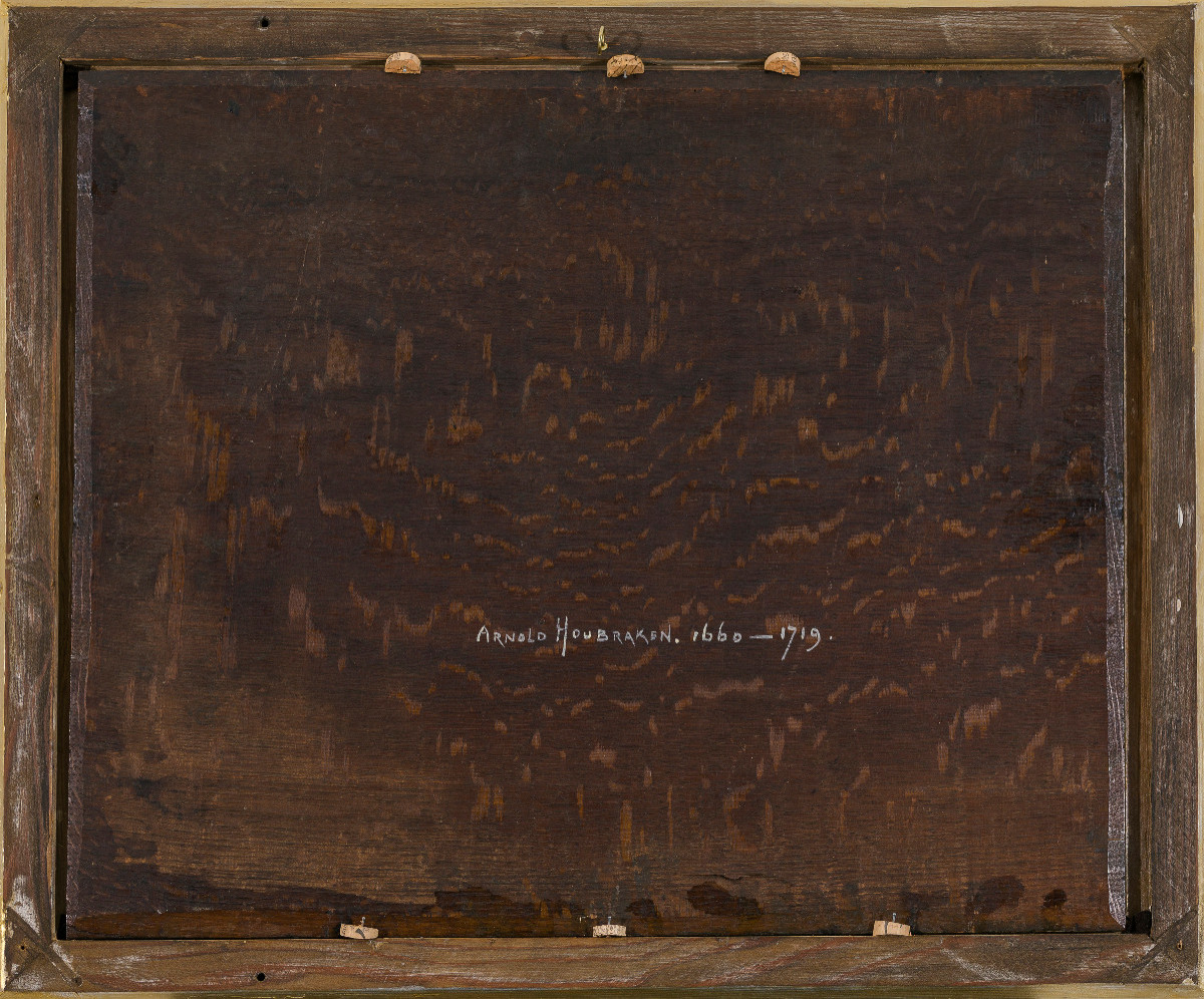 Peinture c1700 XVIIe / XVIIIe par Arnold Houbraken (Dordrecht 1660–1719) Esther and Ahasveros  -photo-2