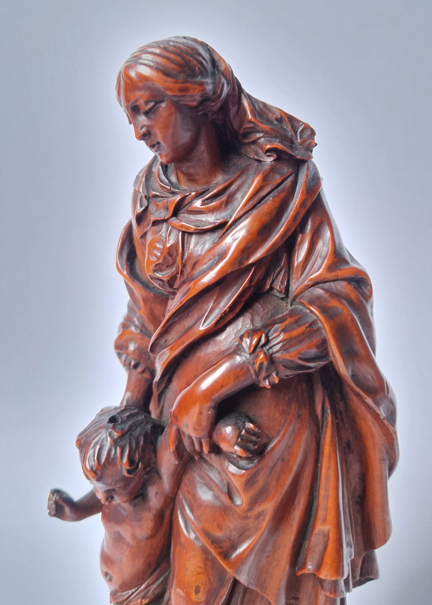 Flemish 17th-c Sculpture By Nicolaes Van Der Veken (malines 1637–1704) Virgin And Child -photo-4