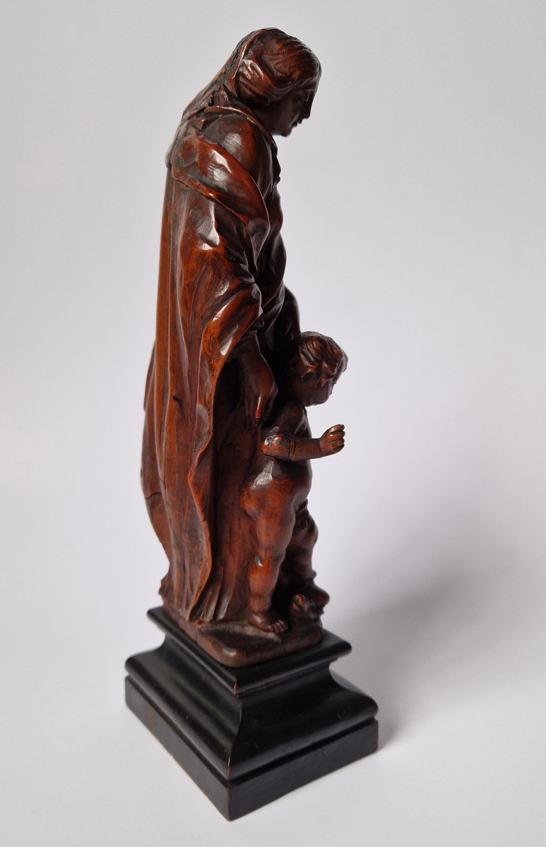 Flemish 17th-c Sculpture By Nicolaes Van Der Veken (malines 1637–1704) Virgin And Child -photo-5