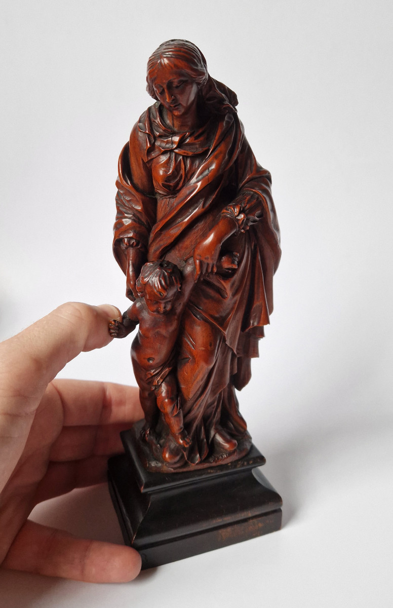 Flemish 17th-c Sculpture By Nicolaes Van Der Veken (malines 1637–1704) Virgin And Child -photo-8